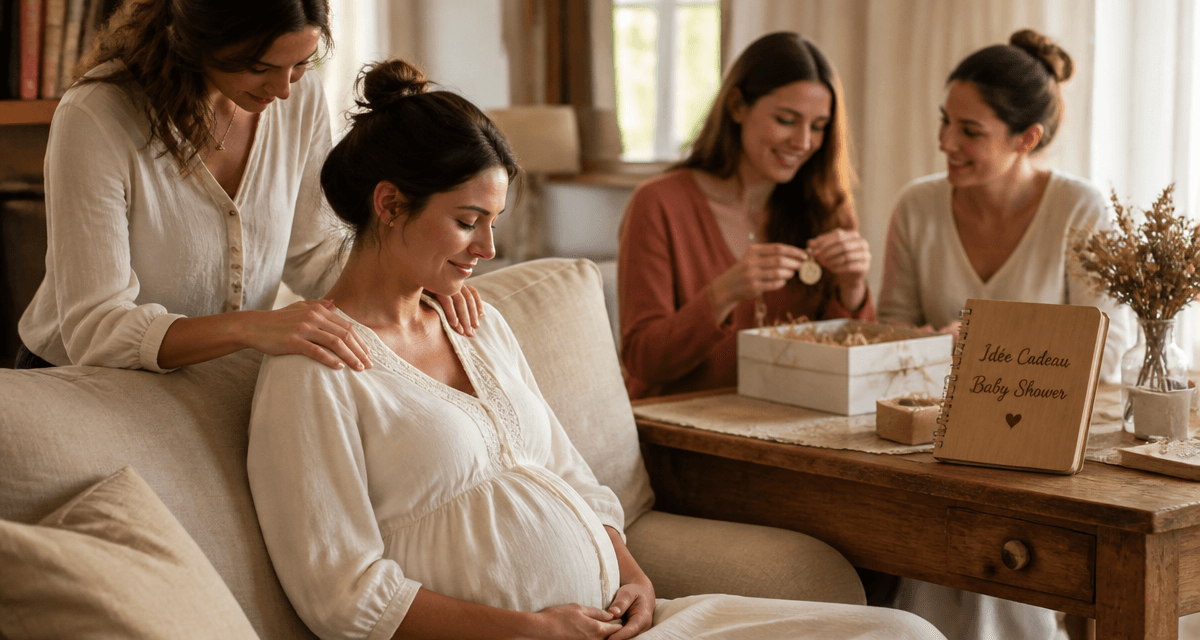 idée cadeau baby shower pour la maman massage et coffret