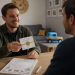 Demande mon parrain carte à gratter en salon familial
