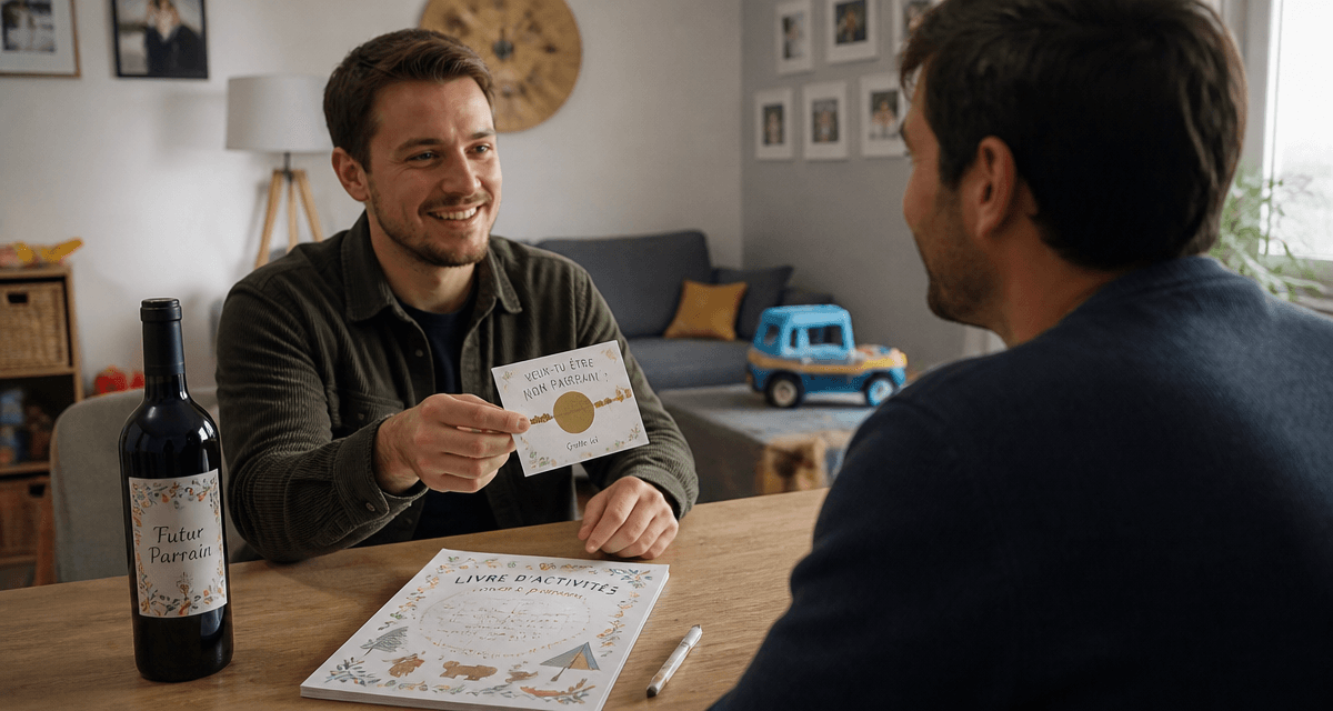 Demande mon parrain carte à gratter en salon familial