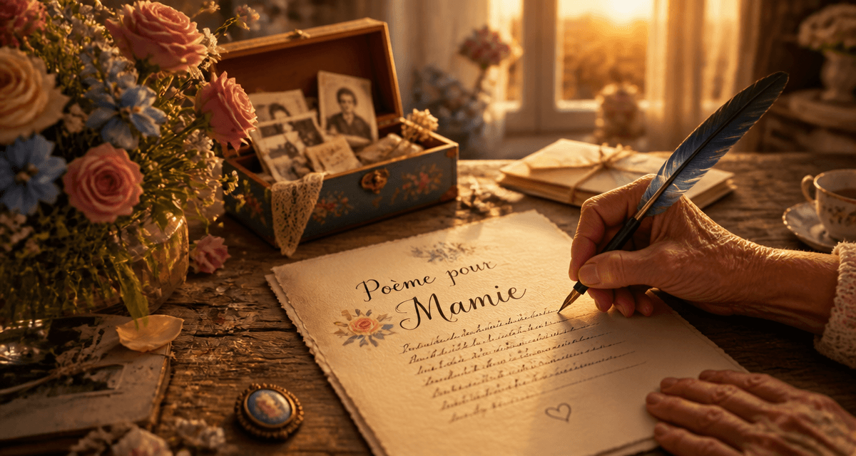 poème pour une grand mère écrit à la main