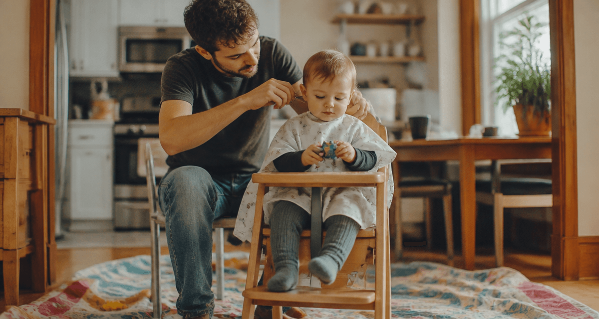 coupe bebe garcon chaise haute
