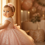 robe anniversaire 1 an tulle rose petite fille
