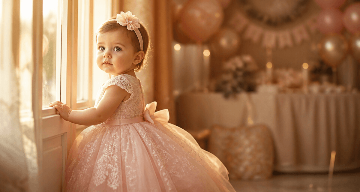 robe anniversaire 1 an tulle rose petite fille