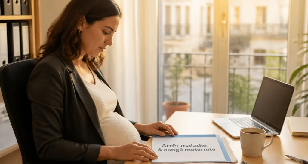 arret maladie avant congé maternité perte de salaire femme enceinte