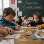 exercice grande section enfants en classe