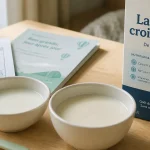 Meilleur lait a partir de 3 ans : lait de croissance sur table, bols de lait