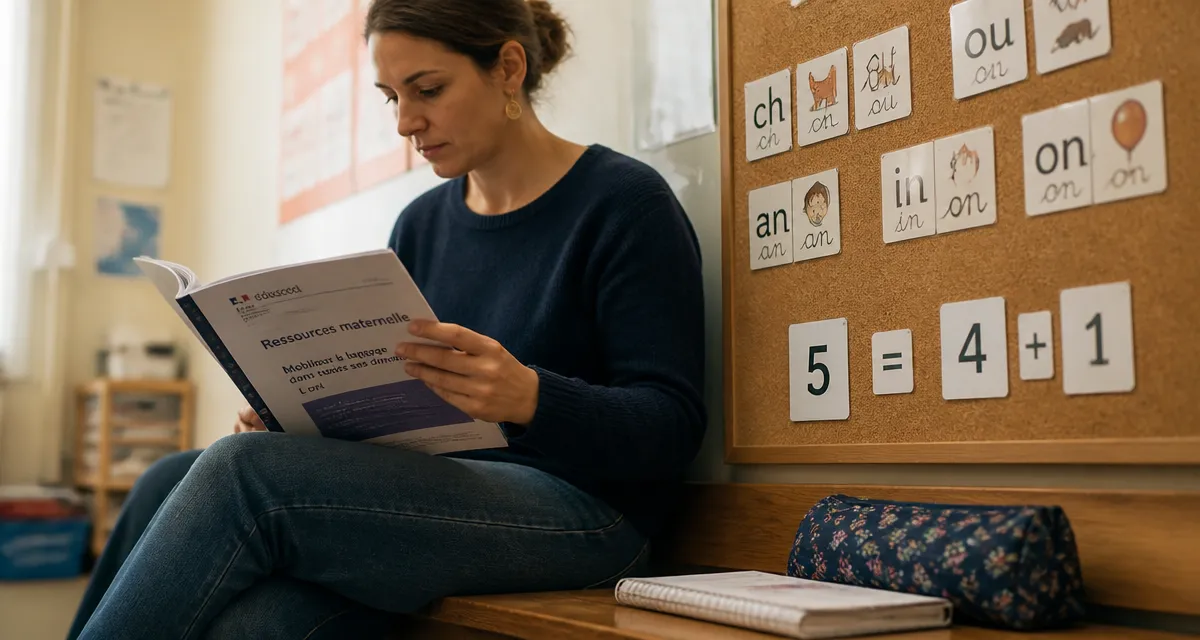 Nouveau programme maternelle 2025 en cycle 1, enseignante et activités en maternelle