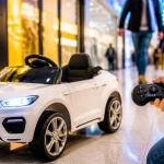 Kiddies cars avec télécommande parentale pour la sécurité en centre commercial