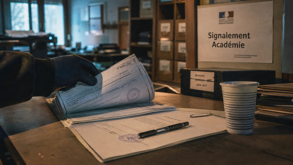Signalement inspection académique c est quoi : dossier et copies au bureau