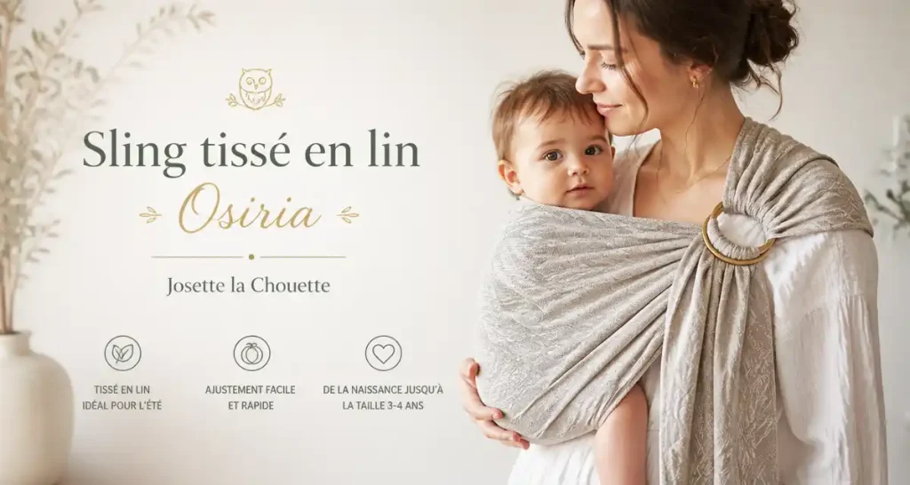 Sling tissé en lin Osiria – Josette la Chouette