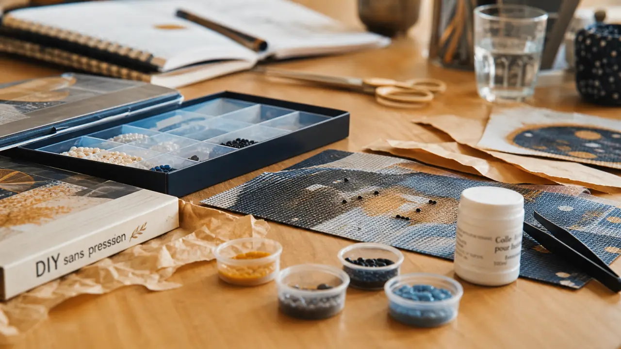 Activité manuelle adulte : kit DIY upcycling sur table d’atelier créatif