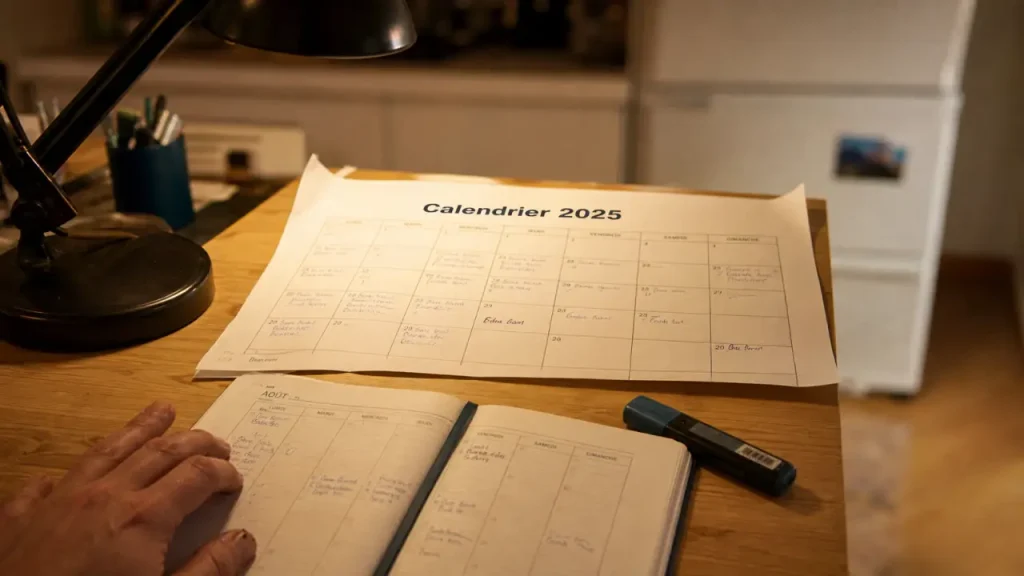 Calendrier 2025 à imprimer : formats, fonctionnalités et astuces pour une organisation optimale
