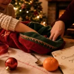 Jeu de noel en famille : chaussette mystère ouverte