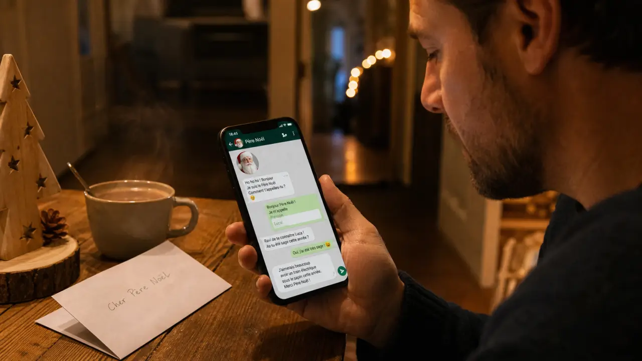 Message père noël gratuit WhatsApp : conversation et envoi
