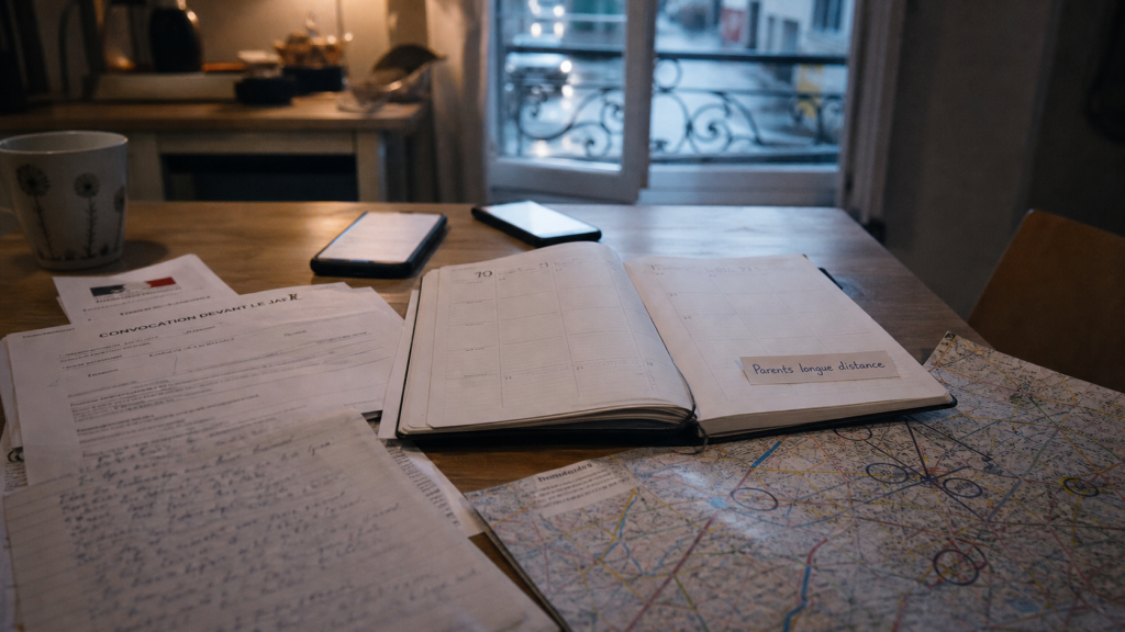 Parents séparés longue distance : documents, trajet et droit de visite à organiser