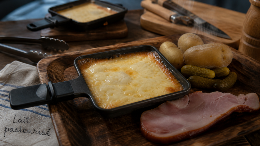 Raclette femme enceinte : fromage pasteurisé fondu et charcuterie bien cuite