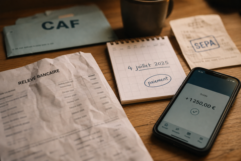 Versement caf juillet 2025 le 4, pas le 5