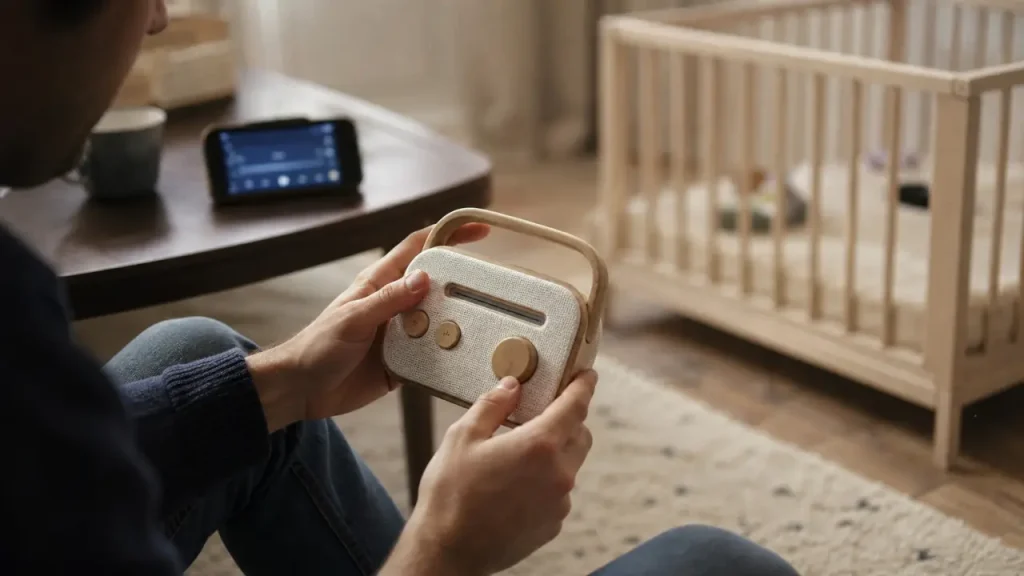 Radio bébé sans pub ou jouet musical : quand choisir l’un, quand choisir l’autre, et pourquoi ?