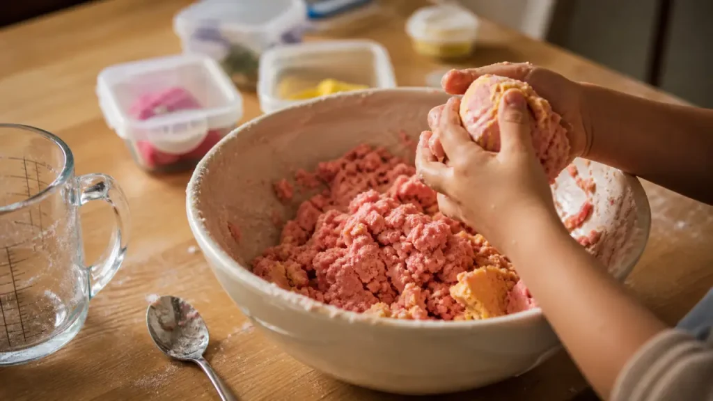 Pâte à modeler sans cuisson : la texture souple tient à 1 tasse d’eau et aux bons gestes
