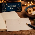 Texte de noël court pour cartes de Noël, carnet et guirlande lumineuse