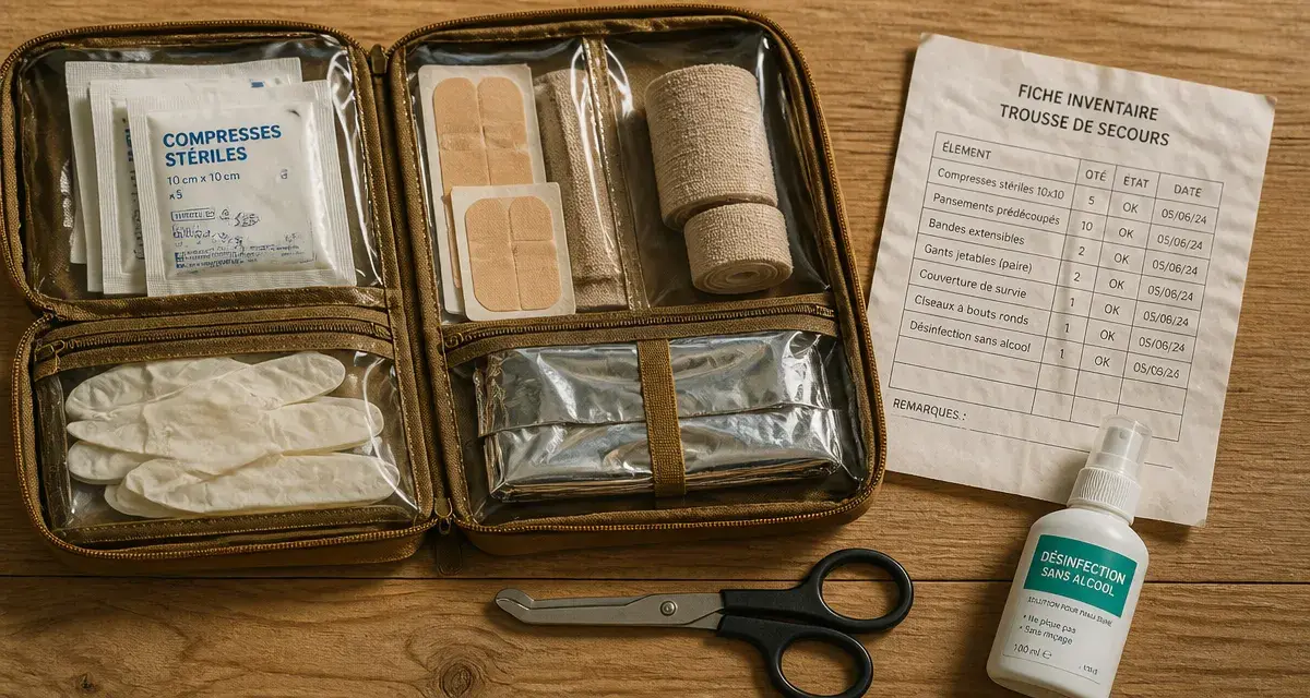 Trousse de secours complète : 41, 47 ou 80 pièces, pansements, compresses, gants