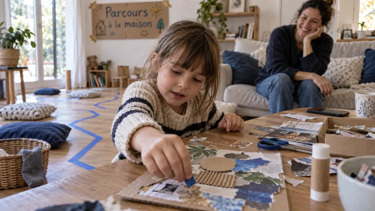 Activités à faire avec les enfants : parcours bricolage à la maison