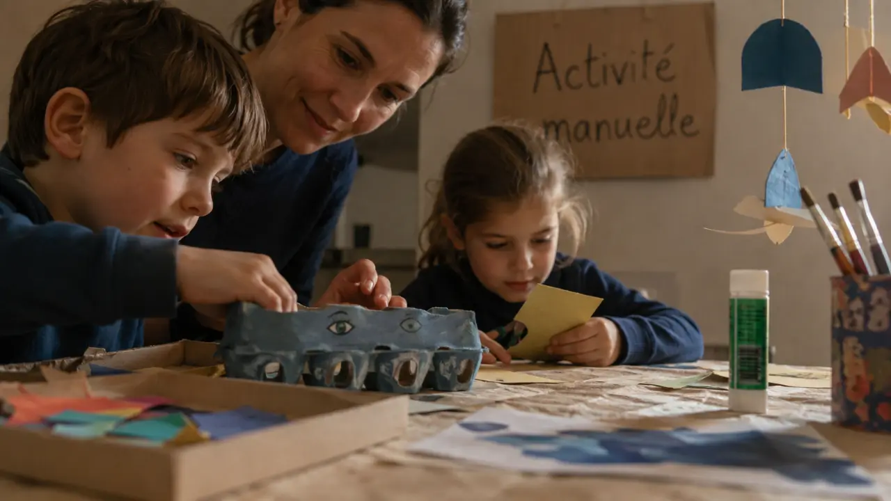 Activités manuelles enfants : atelier parents et enfants avec peu de matériel