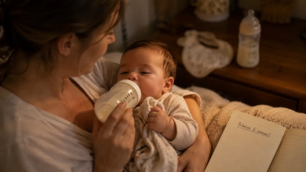 bebe s endort au biberon : bébé endormi au biberon