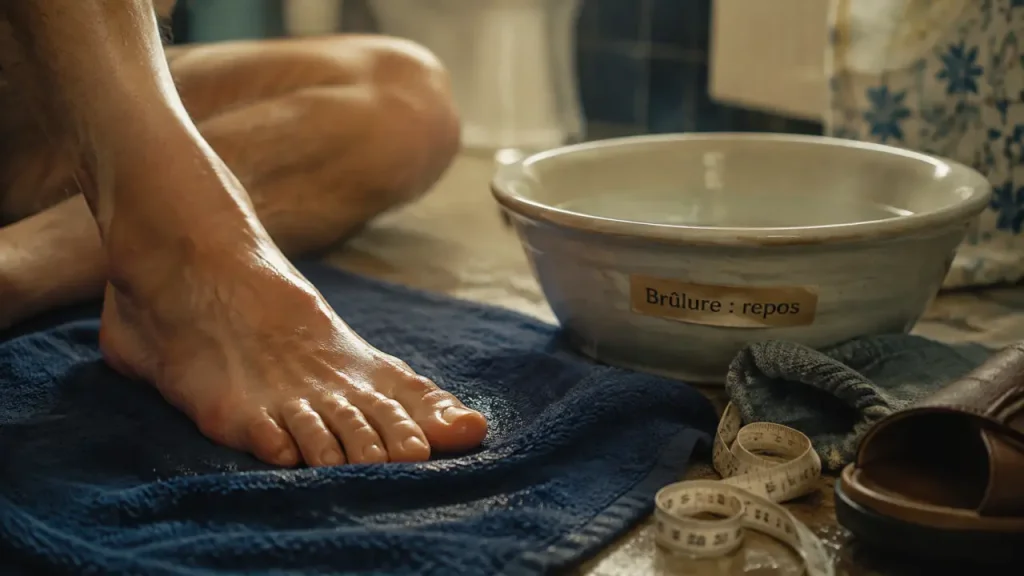 Brûlure sous les pieds : causes mécaniques, signaux nerveux et gestes qui soulagent