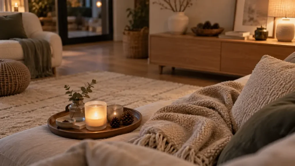 La décoration hiver maison garde le confort après Noël, sans alourdir le décor