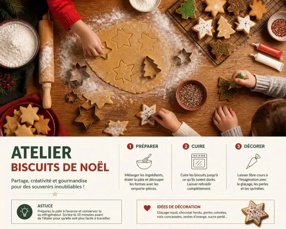 Activités de Noël pour enfants : atelier cuisine et biscuits de Noël