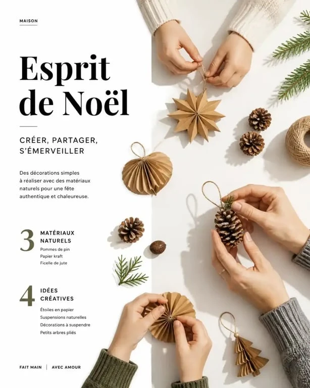 Activités de Noël pour enfants : fabrication de décorations artisanales en famille