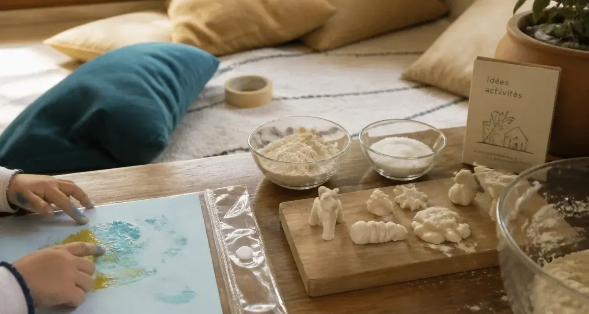 Idée activités enfants: pâte à sel sans écran, peinture salissante