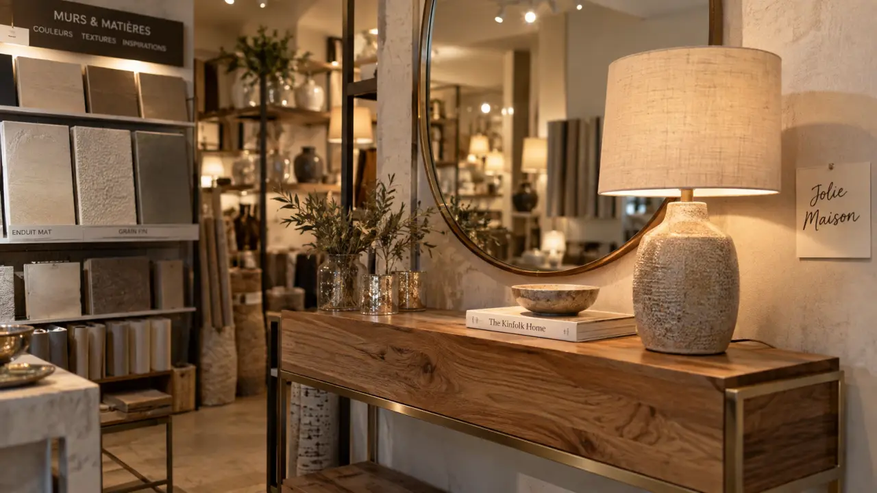 Jolie maison décoration à Nice, intérieur lumineux avec console et miroir
