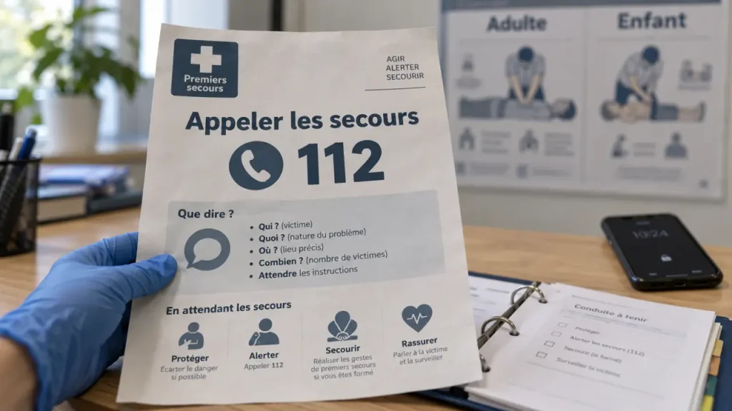 Affiche premiers secours PDF gratuit : le bon mémo selon l’urgence et l’âge