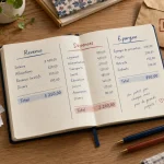 Agendas cahier pour faire budget familial : carnet de dépenses et épargne