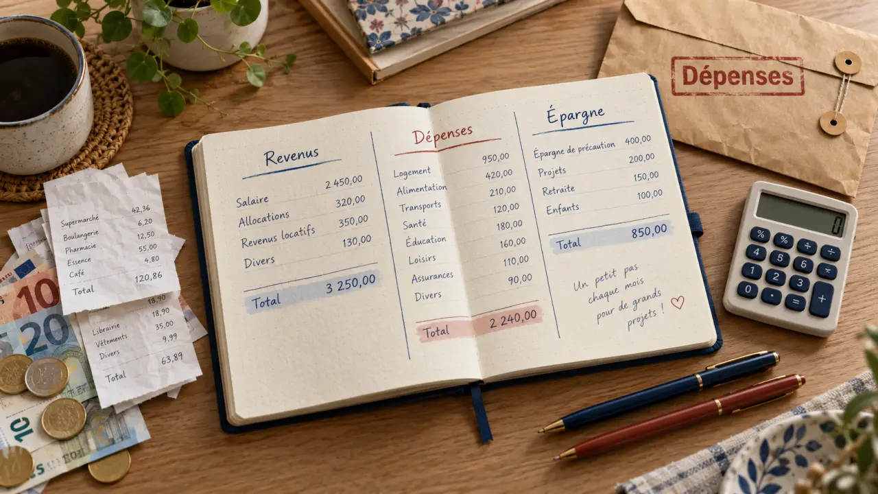 Agendas cahier pour faire budget familial : carnet de dépenses et épargne