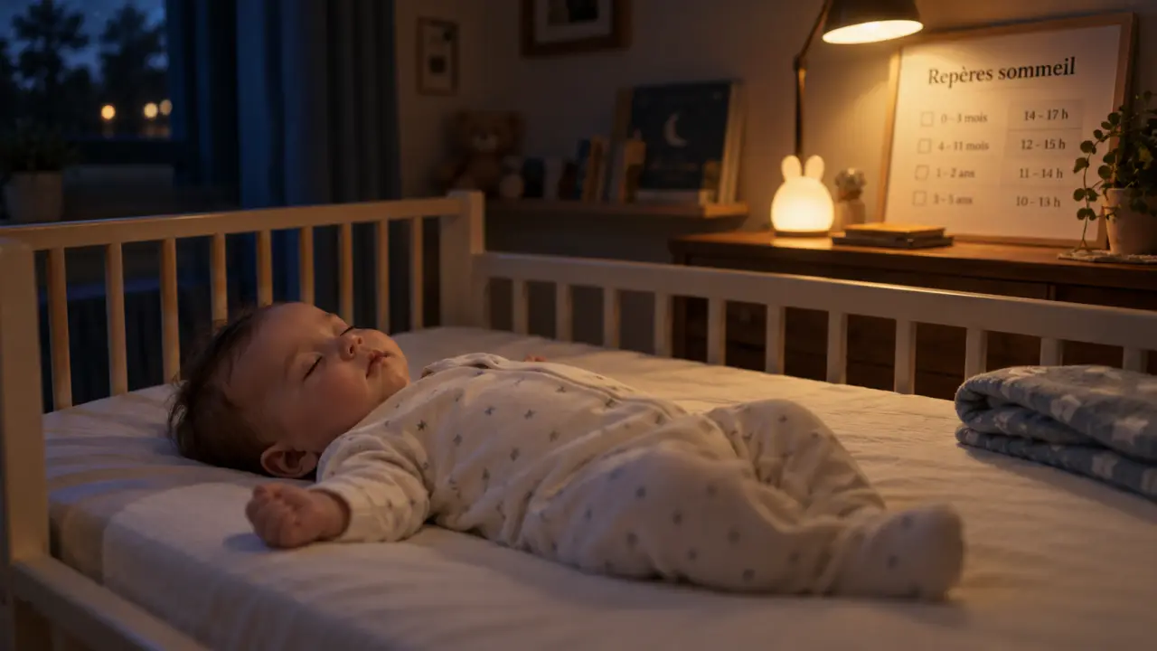 Heure sommeil bébé : repères coucher et réveil, bébé endormi