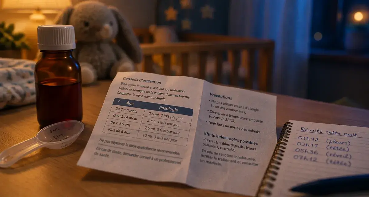 Sirop sommeil bébé efficace : notice âge et posologie